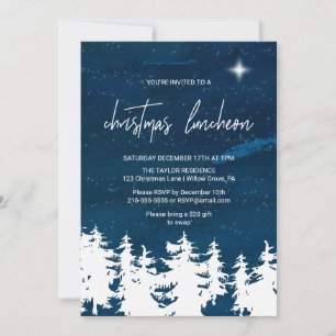 Invitación Navidades de Noche Starry Luncheon