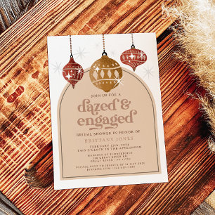 Invitación Navidades de ornamentos deslucidos y comprometidos