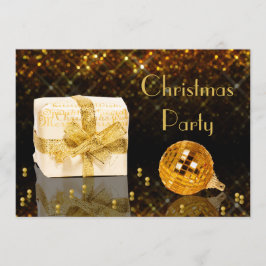 Invitación Navidades de oro chisporroteantes