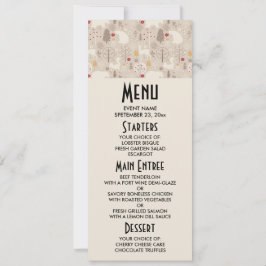 Invitación Navidades de patrones nórdicos de animales de la T