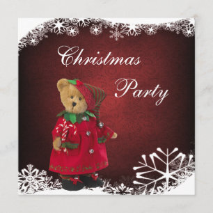 Invitación Navidades de peluche festivo Fiesta