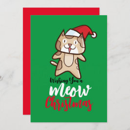 Invitación Navidades de personalizable Meow