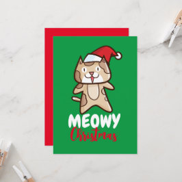 Invitación Navidades de personalizable Meowy