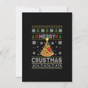 Invitación Navidades de Pie de Pizza Merry Crustmas