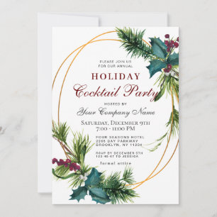 Invitación Navidades de Pine CORPORATE Fiesta de cócteles de 