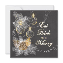 Navidades de Pinecone Ornaments Chalkboard