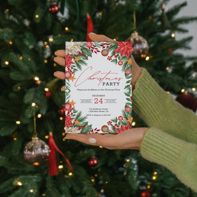 Invitación Navidades de Poinsettia (Subido por el creador)