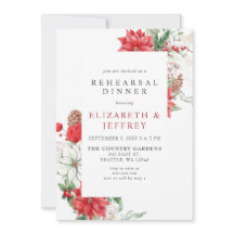 Navidades de Poinsettias Holly Ensayo de cena