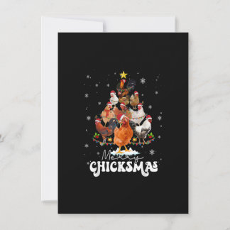 Invitación Navidades de pollo Merry Chickmas Santa Claus Gorr