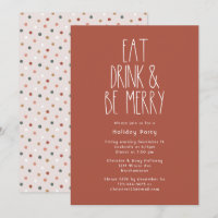 Navidades De Punto De Boho Rojo Comen Beber Ser Me