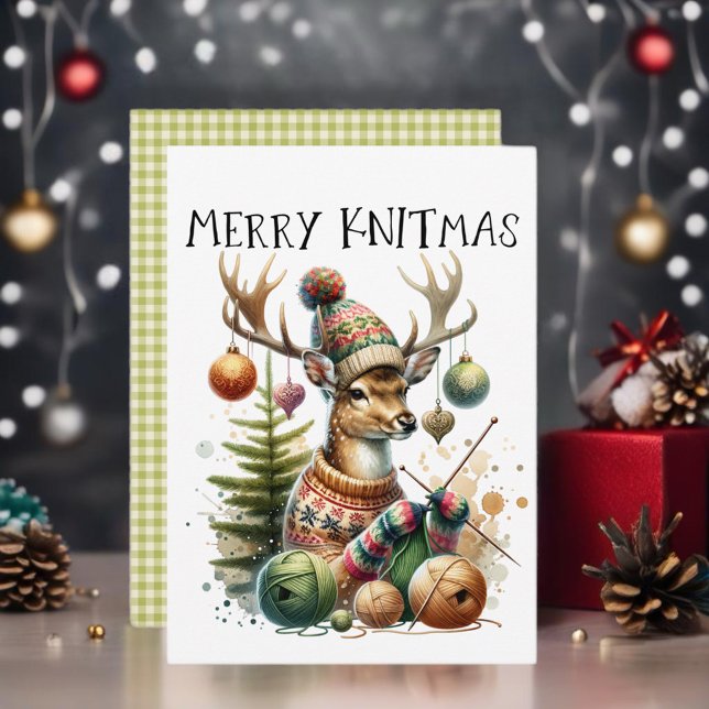 Invitación Navidades de punto de Knittmas de Merry (For yarn lovers and craft enthusiasts. )