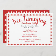 Navidades de recorte de árboles Fiesta fuentes roj