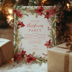 Invitación Navidades de Red Amaryllis