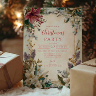 Invitación Navidades de Red Amaryllis