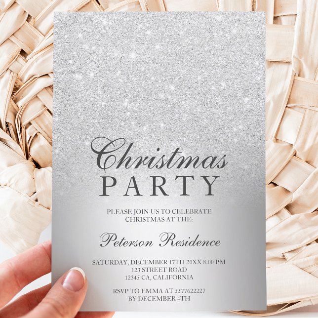 Invitación Navidades de Relieve metalizado metálico oscuro pu (Subido por el creador)
