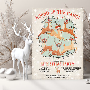 Invitación Navidades de renos fiesta de vacaciones para adult