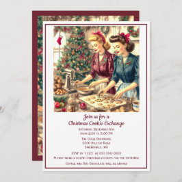 Invitación Navidades de Retro Cookie Exchange