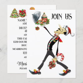 Invitación Navidades de reunión únicos Serie de espera