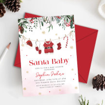Navidades de ropa Santa Baby Baby Shower