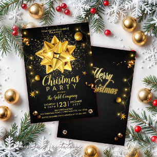 Invitación Navidades de Rustic Black Gold Company