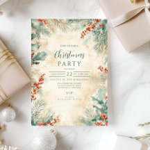 Navidades de Rustic Holly y Pine