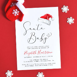 Invitación Navidades de Santa Bebé Baby Shower
