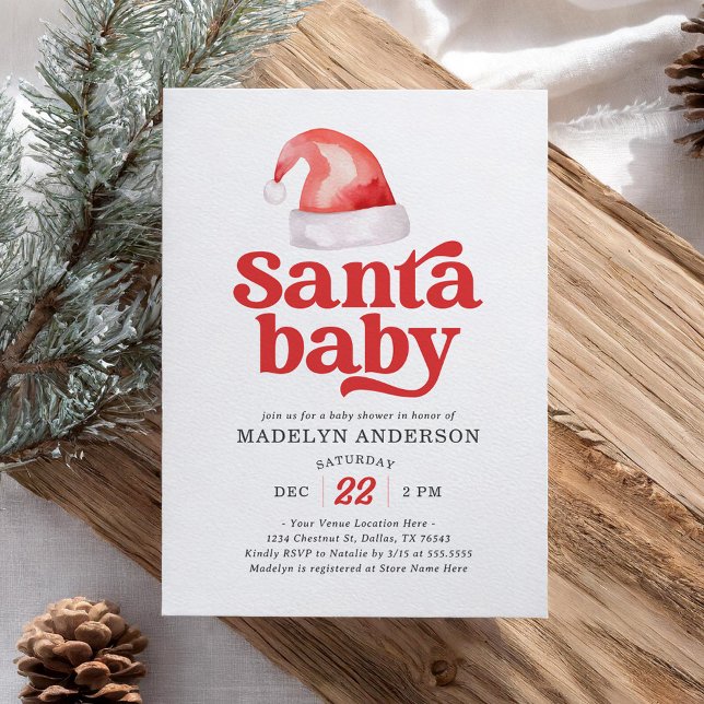 Invitación Navidades de Santa Bebé Baby Shower (Subido por el creador)
