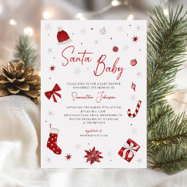 Invitación Navidades de Santa Bebé Baby Shower