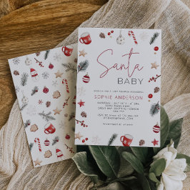 Invitación Navidades de Santa Bebé Baby Shower