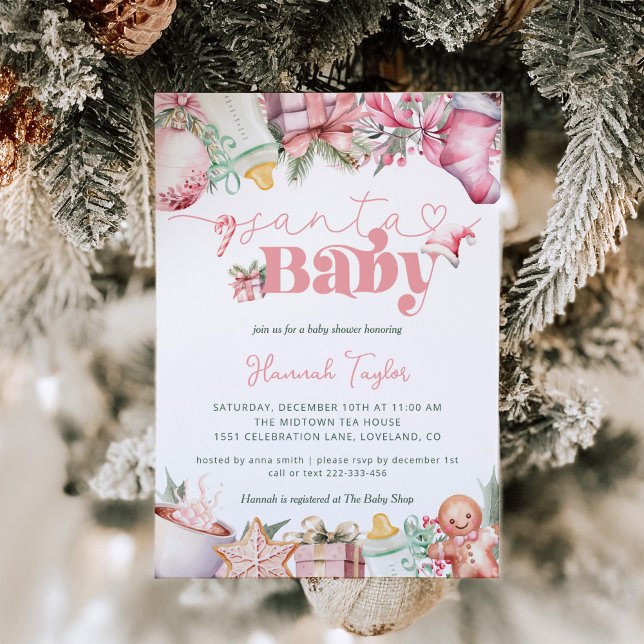 Invitación Navidades de Santa Bebé Baby Shower (Subido por el creador)