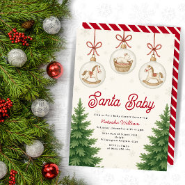 Invitación Navidades de Santa Bebé Baby Shower
