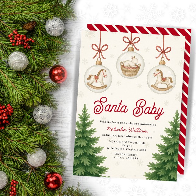 Invitación Navidades de Santa Bebé Baby Shower (Subido por el creador)