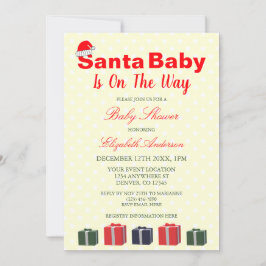Invitación Navidades de Santa Bebé Baby Shower