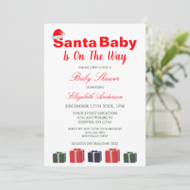 Invitación Navidades de Santa Bebé Baby Shower