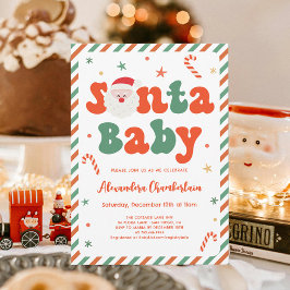 Invitación Navidades de Santa Bebé Baby Shower Género neutral