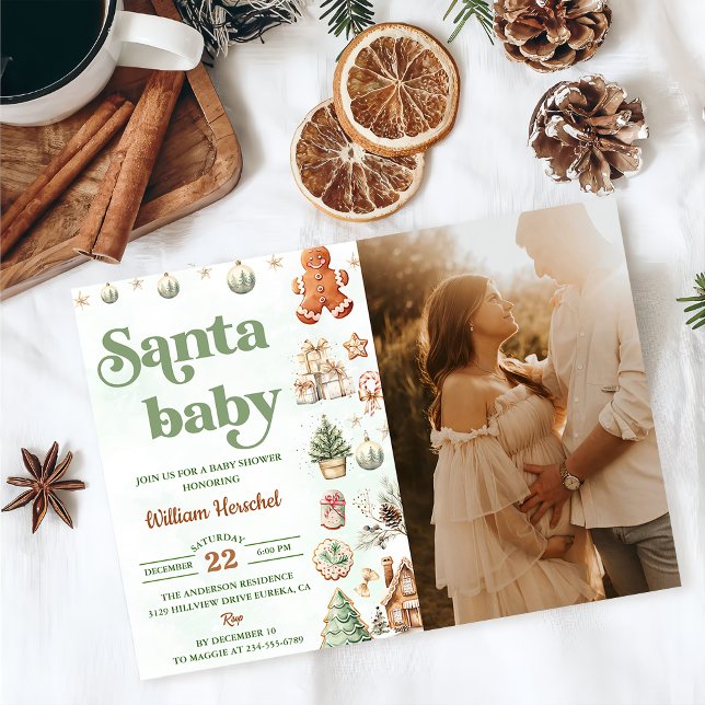 Invitación Navidades de Santa Bebé cocina foto de Baby Shower (Subido por el creador)