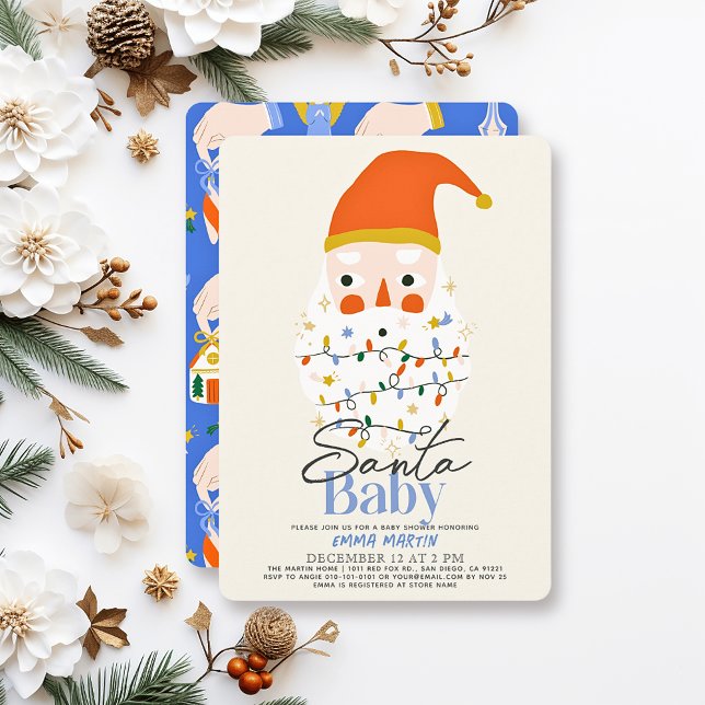 Invitación Navidades de Santa Bebé Holiday Boy Baby Shower (Subido por el creador)