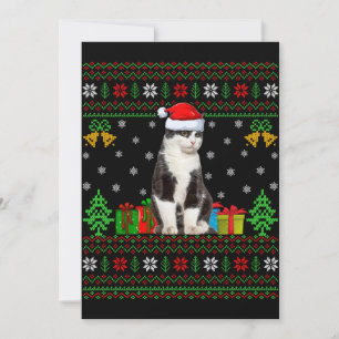 Invitación Navidades de Santa Cat Ugly Xmas decoraciones