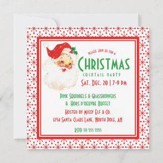 Invitación navidades de Santa Fiesta de los años 1950