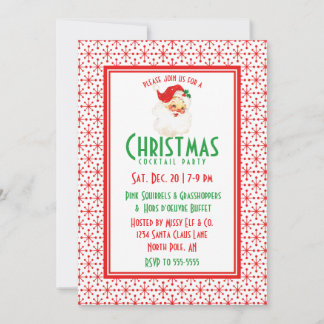Invitación navidades de Santa Fiesta de los años 1950