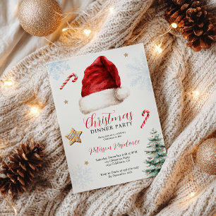 Invitación Navidades de Santa Hat extravagantes Fiesta de cen