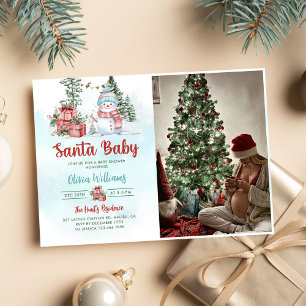 Invitación Navidades de Santa María Snowman Foto de Baby Show