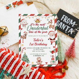 Invitación Navidades de Santa Onemaravillosos 1º cumpleaños