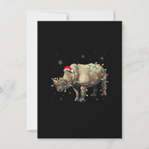 Invitación Navidades de Santa Rhino alumbran al dinero del am