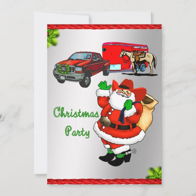 Invitación Navidades de Santa Trailer de Camión Rodeo Occiden (Anverso)