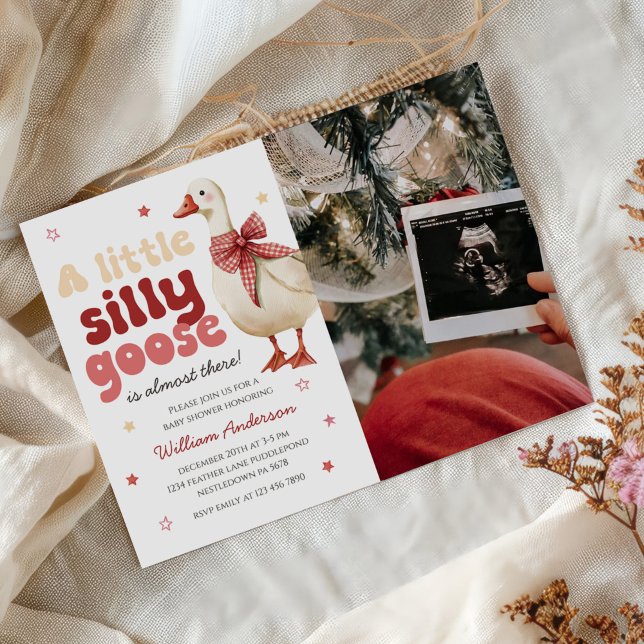 Invitación Navidades de Silly Goose se burlan de la foto de B (Subido por el creador)