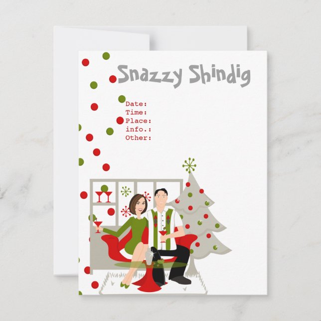 Invitación Navidades de Snazzy Shindig (Anverso)