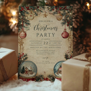 Invitación Navidades de Snow Globe Wonderland