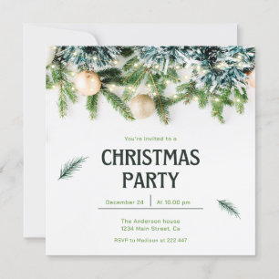 Invitación Navidades de Sparkle Fir Twigs