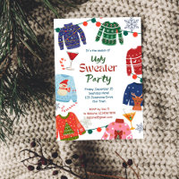 Navidades de suéter feo fiesta gracioso